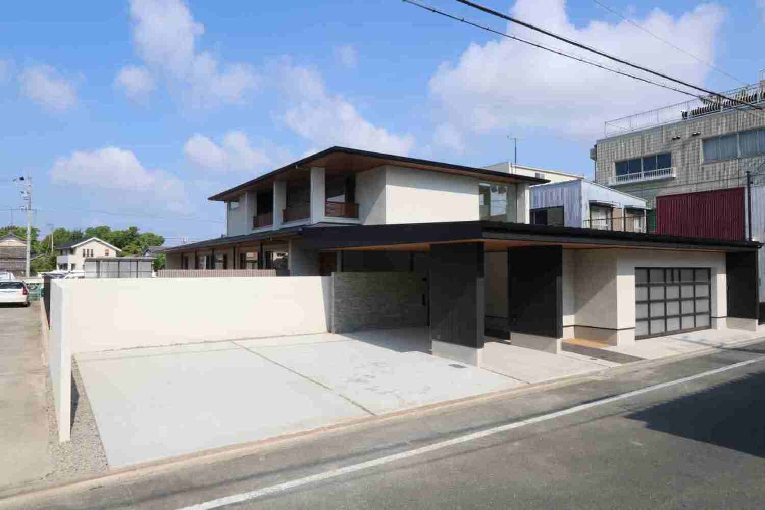 外観集 シンプルモダン 洋風の家 注文住宅を愛知で建てる神谷綜合建設の写真集