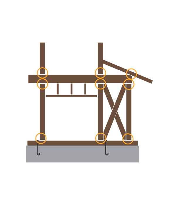接合部の金物確認