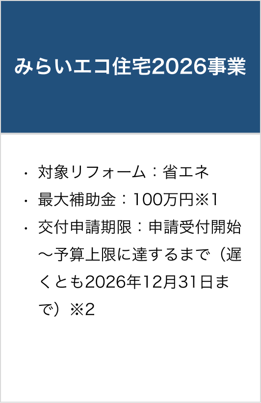 みらいエコ住宅2026事業