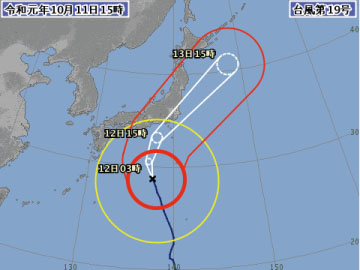 台風進路図